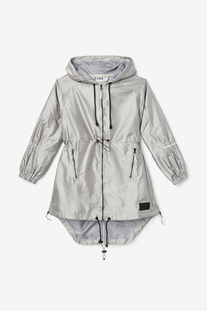 Fila Jacket Elle Parka Womens Silver - India DBC-147653